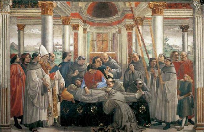 GHIRLANDAIO, Domenico Obsequies of St Francis Norge oil painting art
